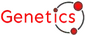 Logo Genetics rood met grijs, 500px, 72 dpi, transparant, web